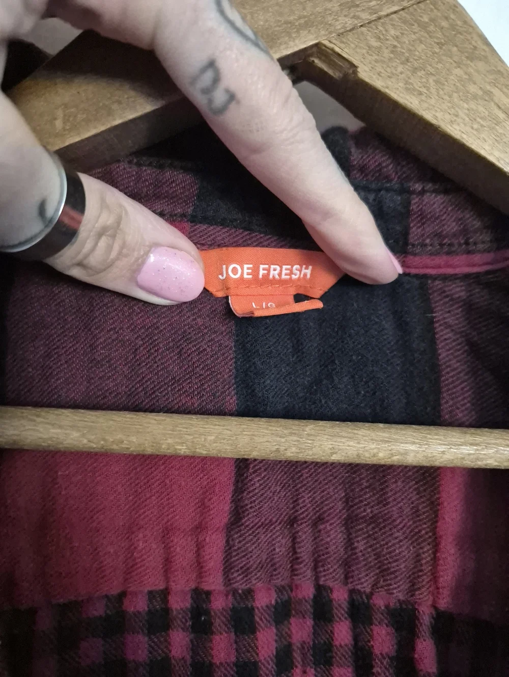 Joe Fresh Buffalo Plaid Flannel Shirt - Picture 2 of 7